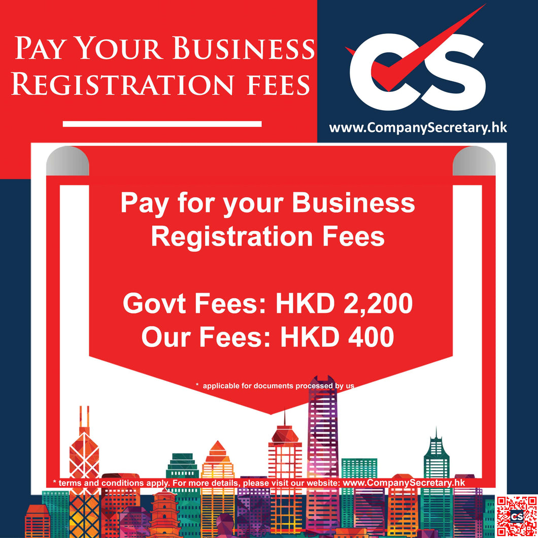 ** Pay for your Business Registration Fees